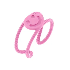 Smiley Face Twist Adjustable Ring