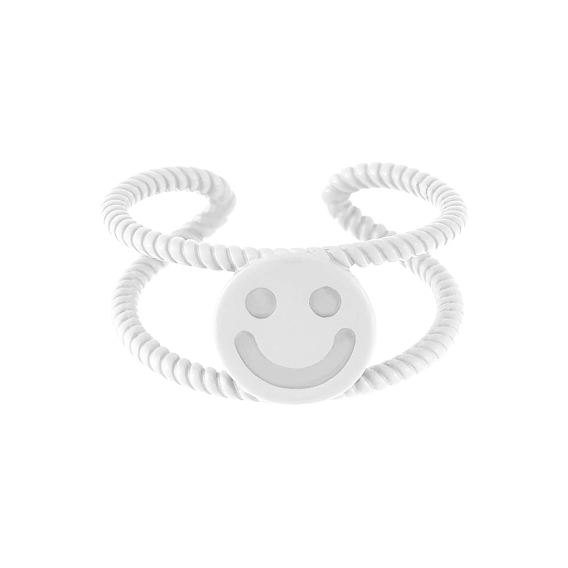Smiley Face Twist Adjustable Ring