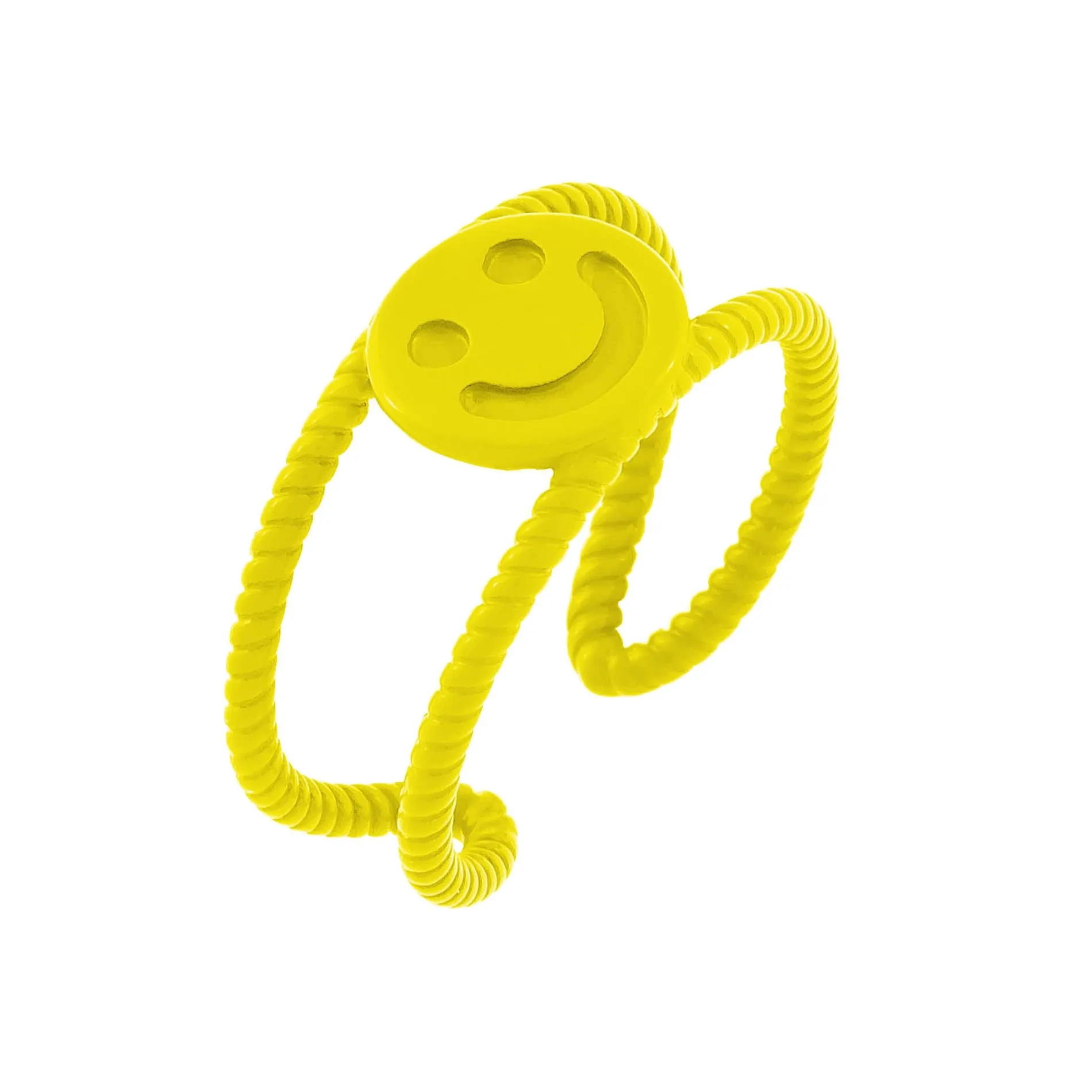 Smiley Face Twist Adjustable Ring