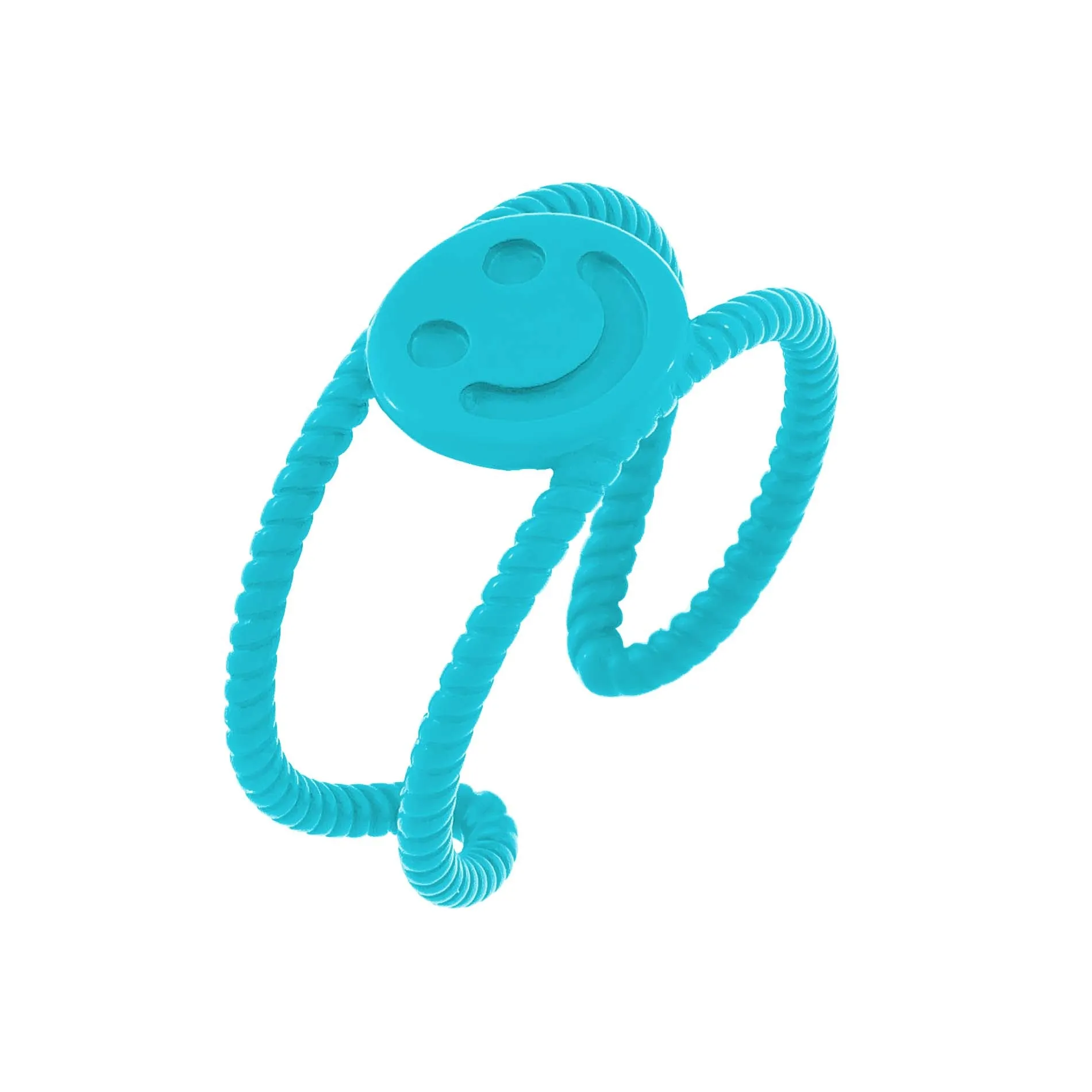 Smiley Face Twist Adjustable Ring