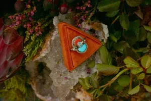 Snake Turquoise  & Coral Ring