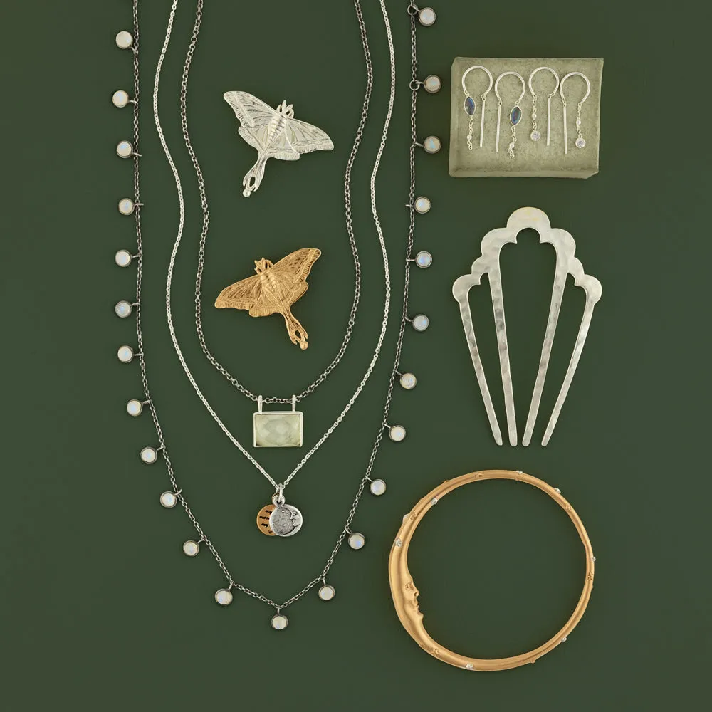 So Many Moons Necklace in Moonstone