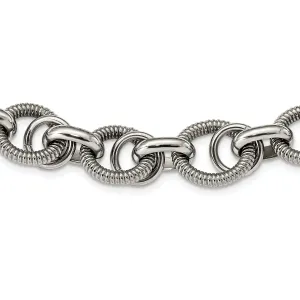 Stainless Steel Fancy Link Necklace