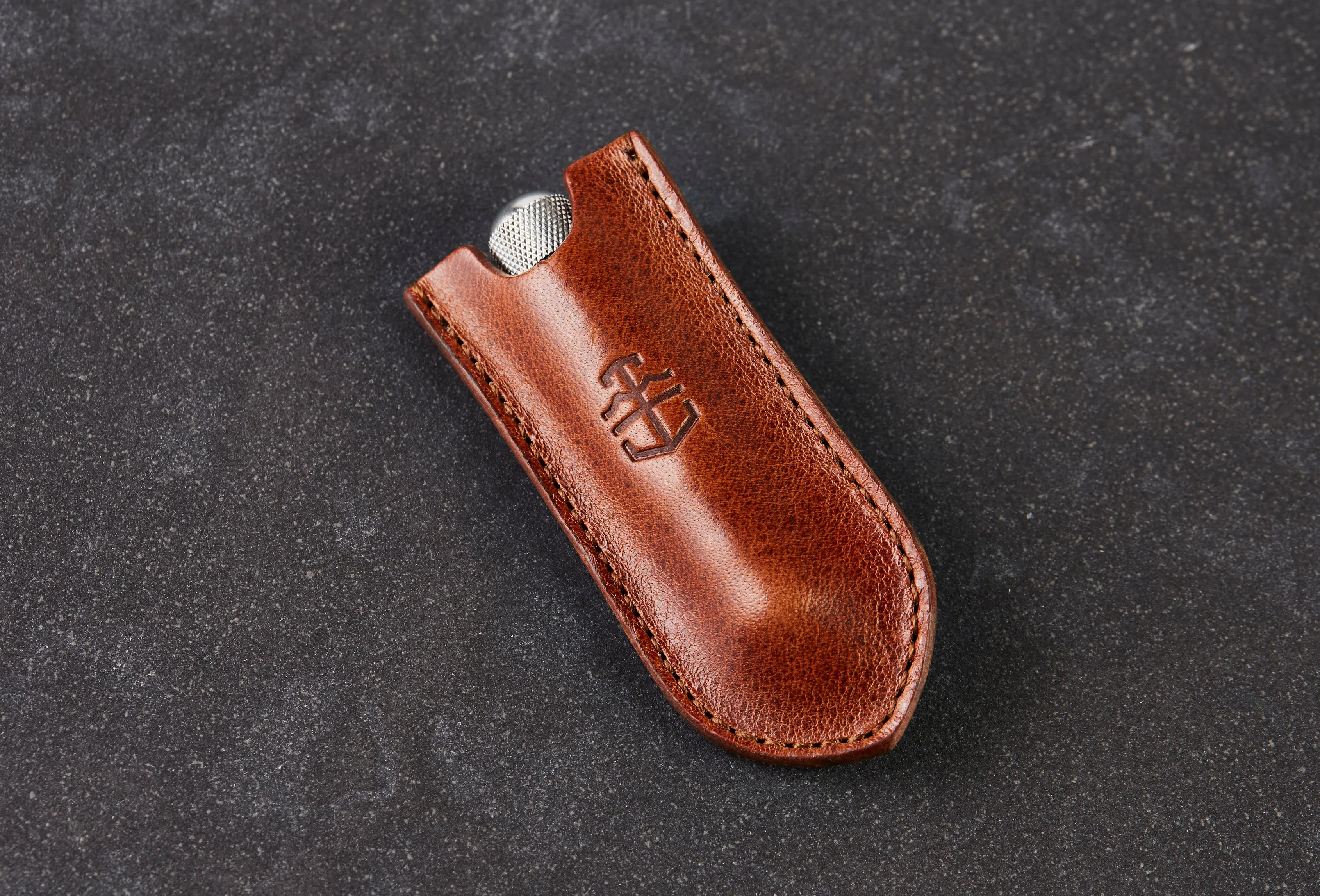 Stainless Steel Watch Tool with Vintage Leather Case