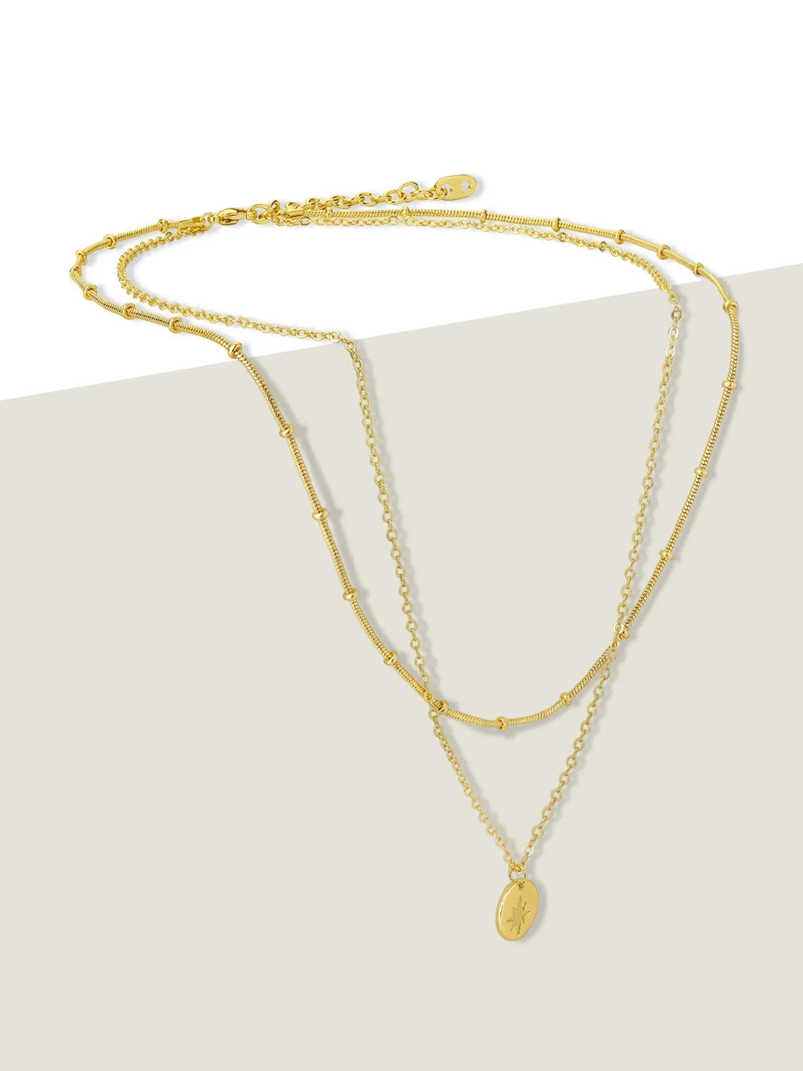 Star Coin Layered Necklaces