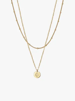 Star Coin Layered Necklaces