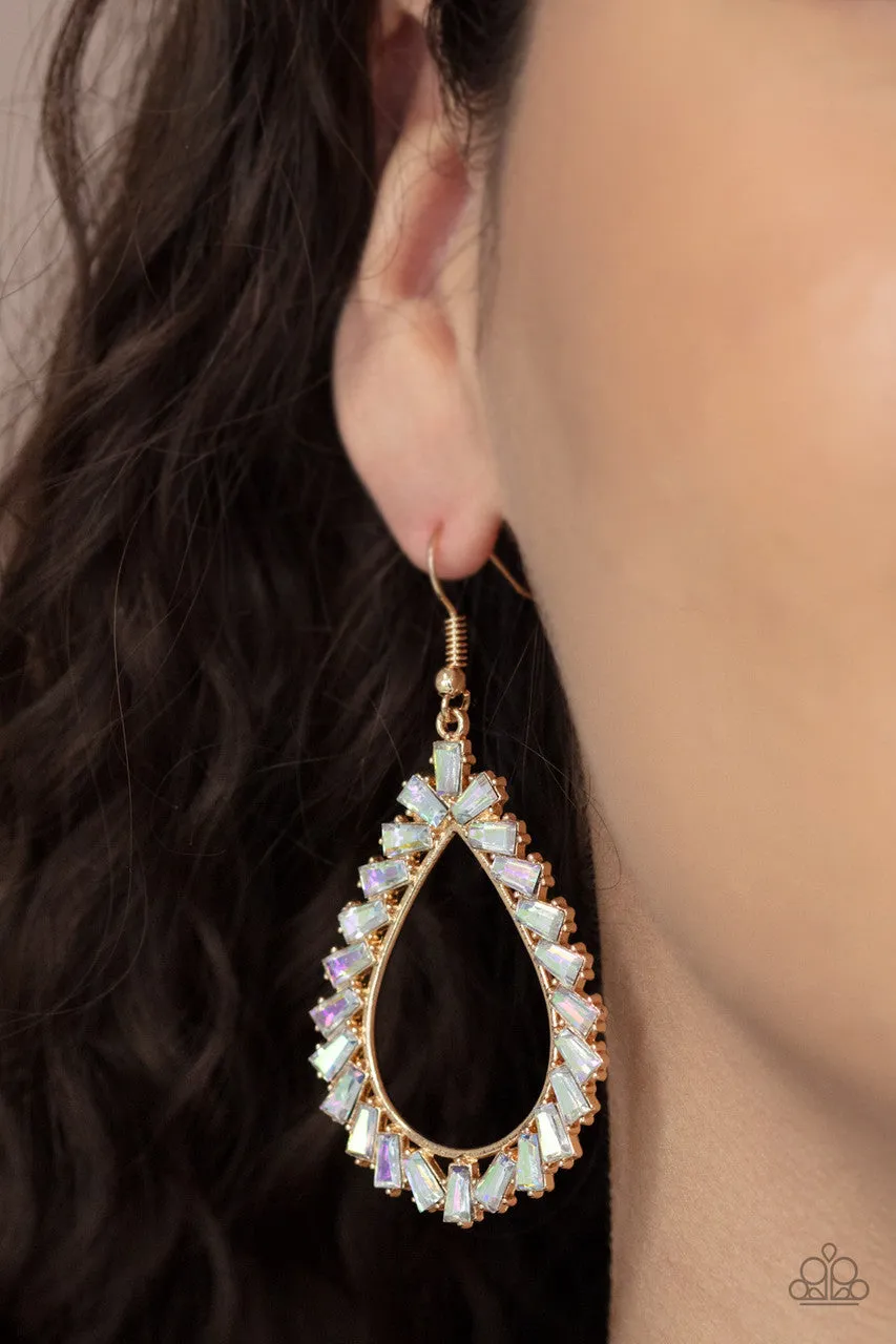 Stay Sharp Gold Paparazzi Earrings