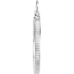 Sterling Silver 19x1.5mm Coin Edge Screw-Top Frame Mounting for U.S. 1 Cent Coin