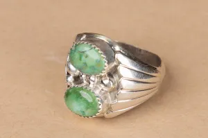 Sterling Silver and Green Turquoise Ring
