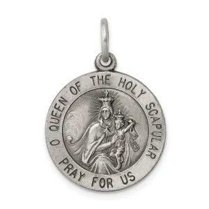 Sterling Silver Queen of the Holy Scapular Medal