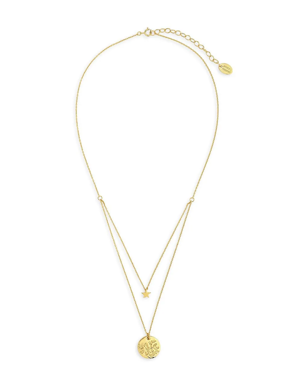 Sterling Silver Star & 'Love You to the Moon & Back' Disc Layered Necklace