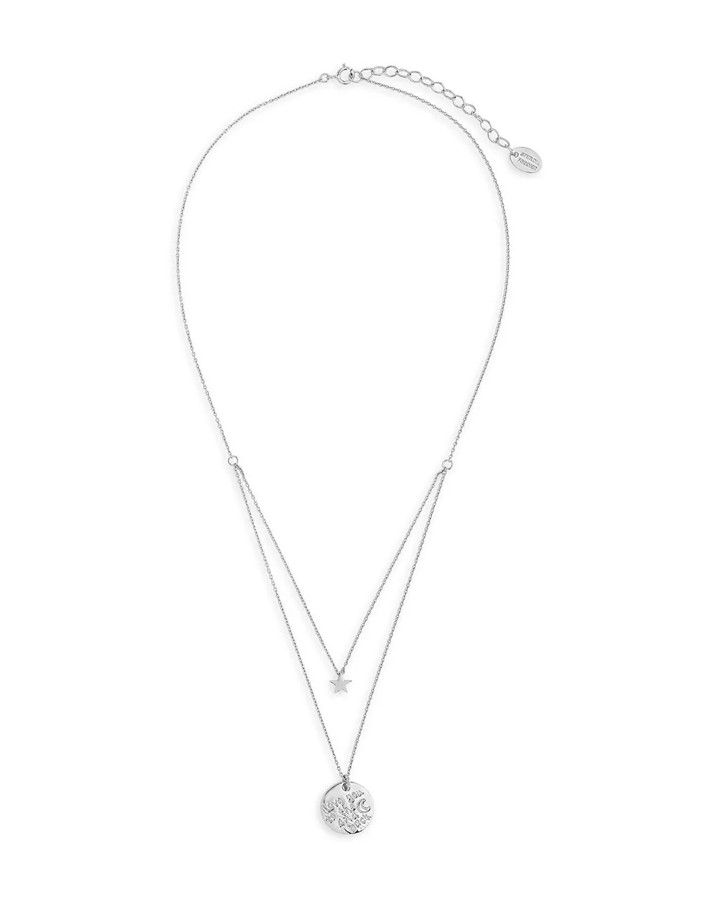 Sterling Silver Star & 'Love You to the Moon & Back' Disc Layered Necklace