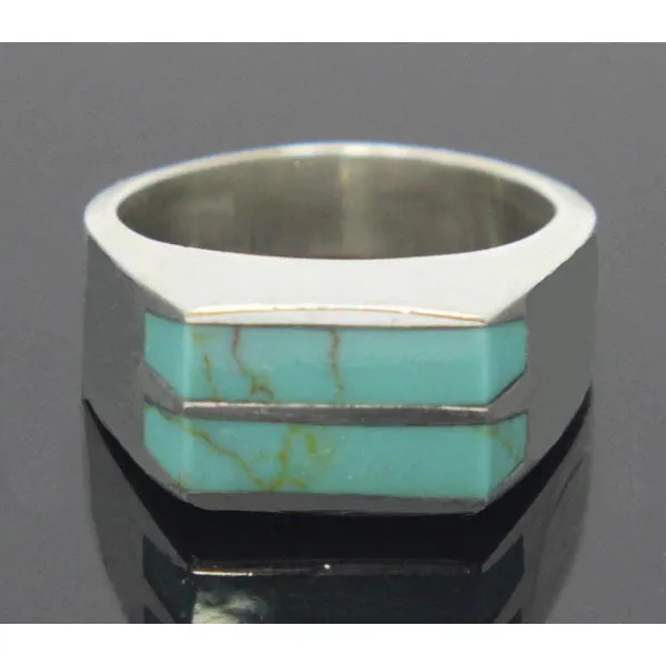 Sterling Silver Turquoise Ring Size 11.5