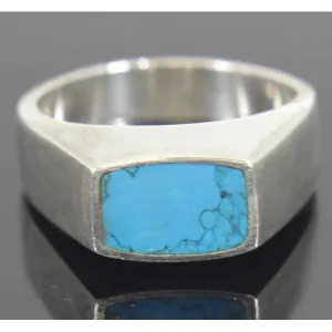 Sterling Silver Turquoise Ring Size 11.5