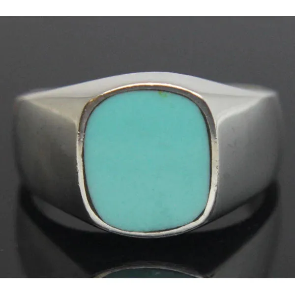 Sterling Silver Turquoise Ring Size 9.5