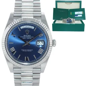 STICKERS PAPERS 2019 Rolex 40 White Gold President Blue Roman 228239 Watch Box