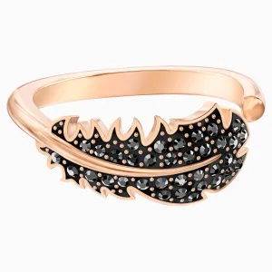 Swarovski Naughty Motif Ring Black Rose-Gold Tone
