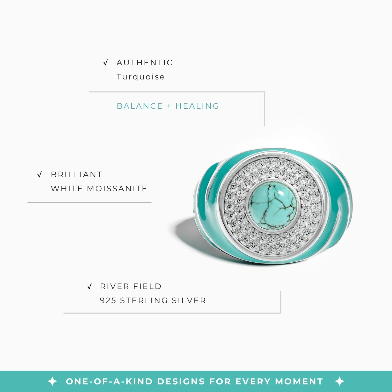 Swirl Magic Ring - Turquoise