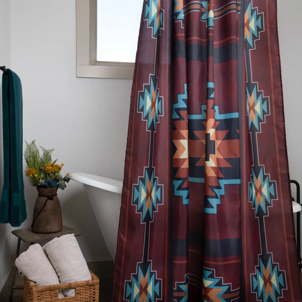 Telluride Shower Curtain Aztec Print