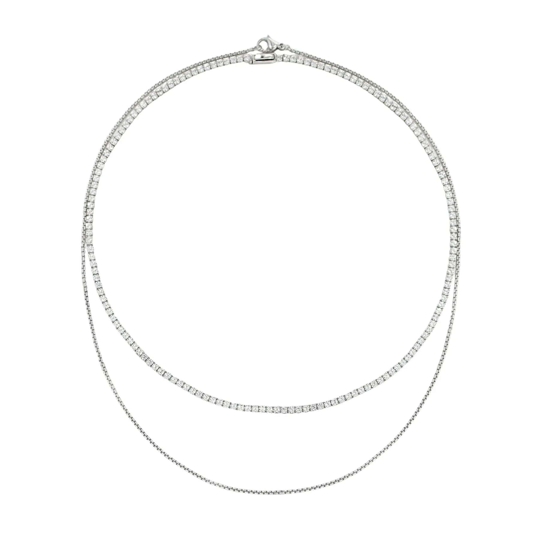 TENNIS DAINTY LAYERED NECKLACE SET