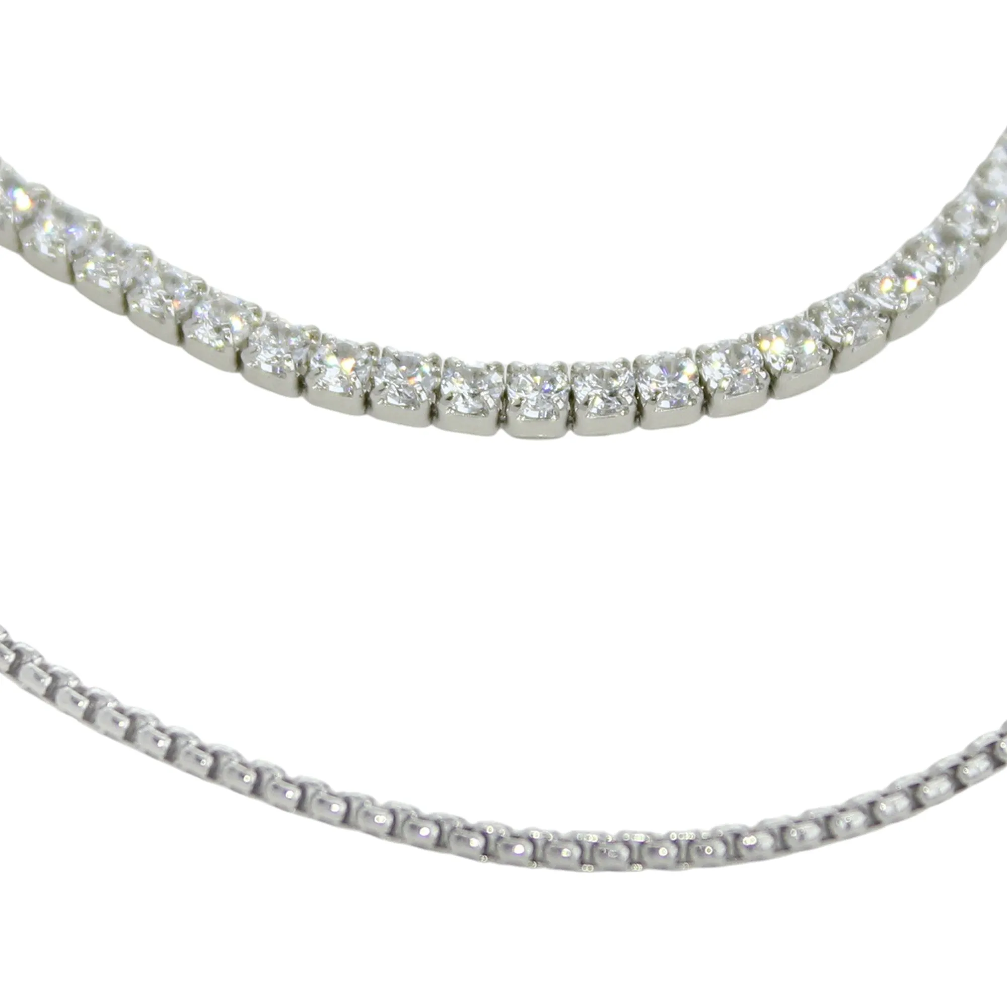 TENNIS DAINTY LAYERED NECKLACE SET