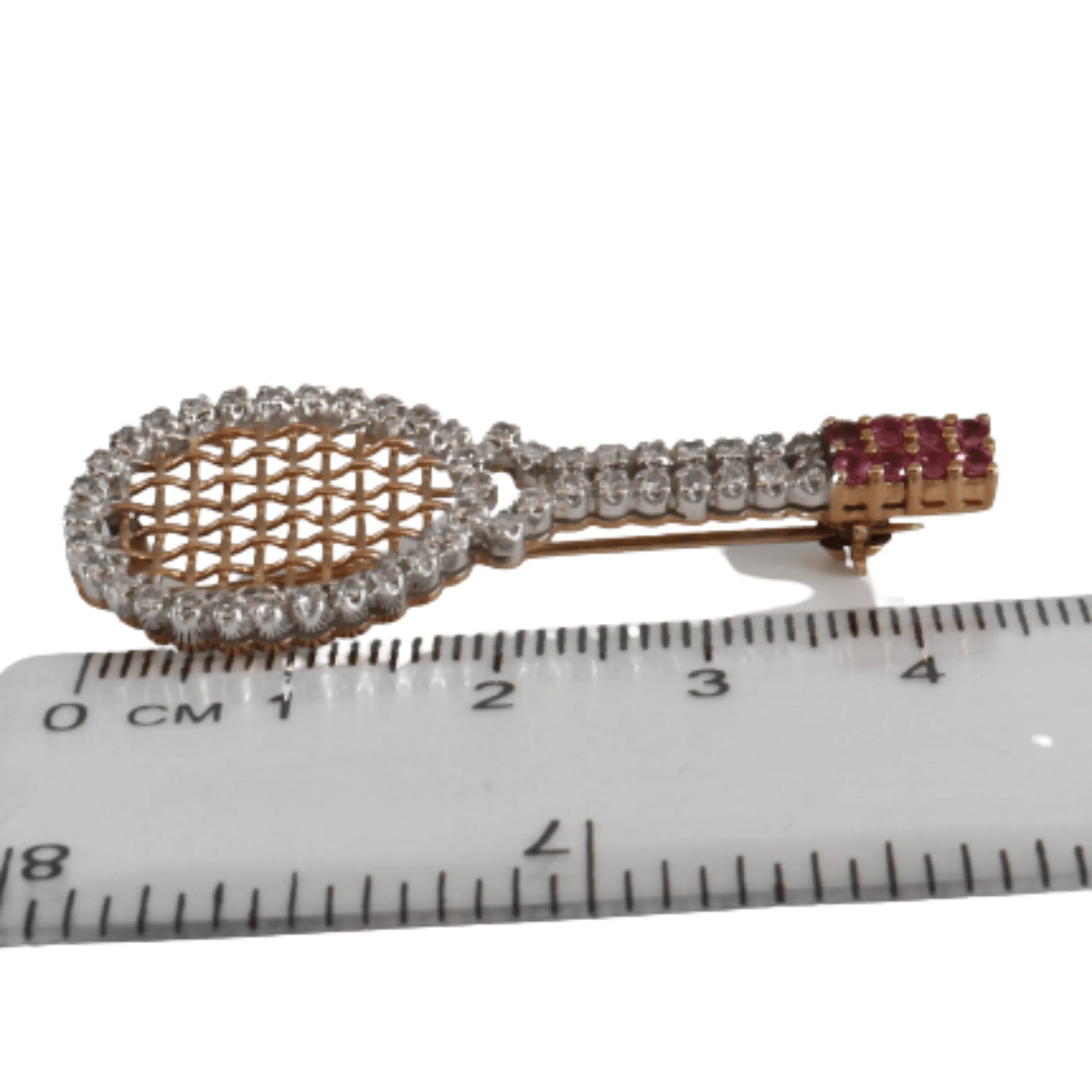 Tennis Racket Brooch