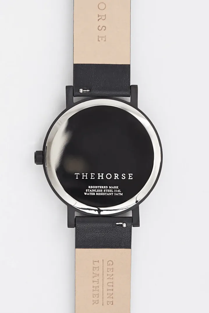 THE HORSE THE ORIGINAL WATCH - MATTE BLACK/BLACK/BLACK LEATHER