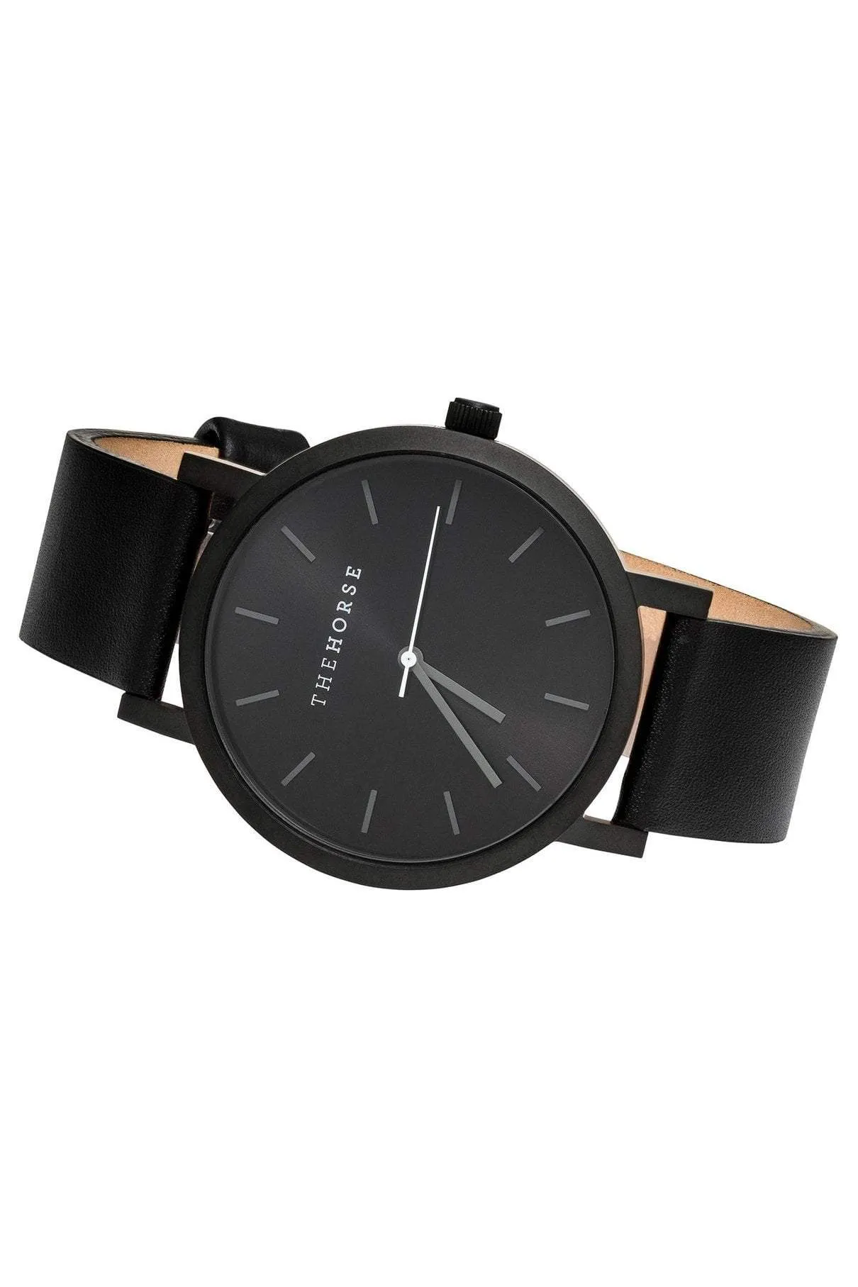 THE HORSE THE ORIGINAL WATCH - MATTE BLACK/BLACK/BLACK LEATHER