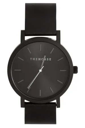 THE HORSE THE ORIGINAL WATCH - MATTE BLACK/BLACK/BLACK LEATHER