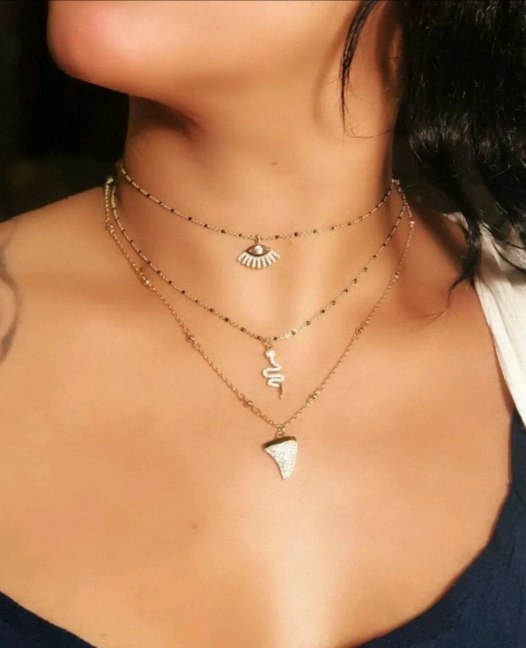 The Kenzie Pave Necklace Collection