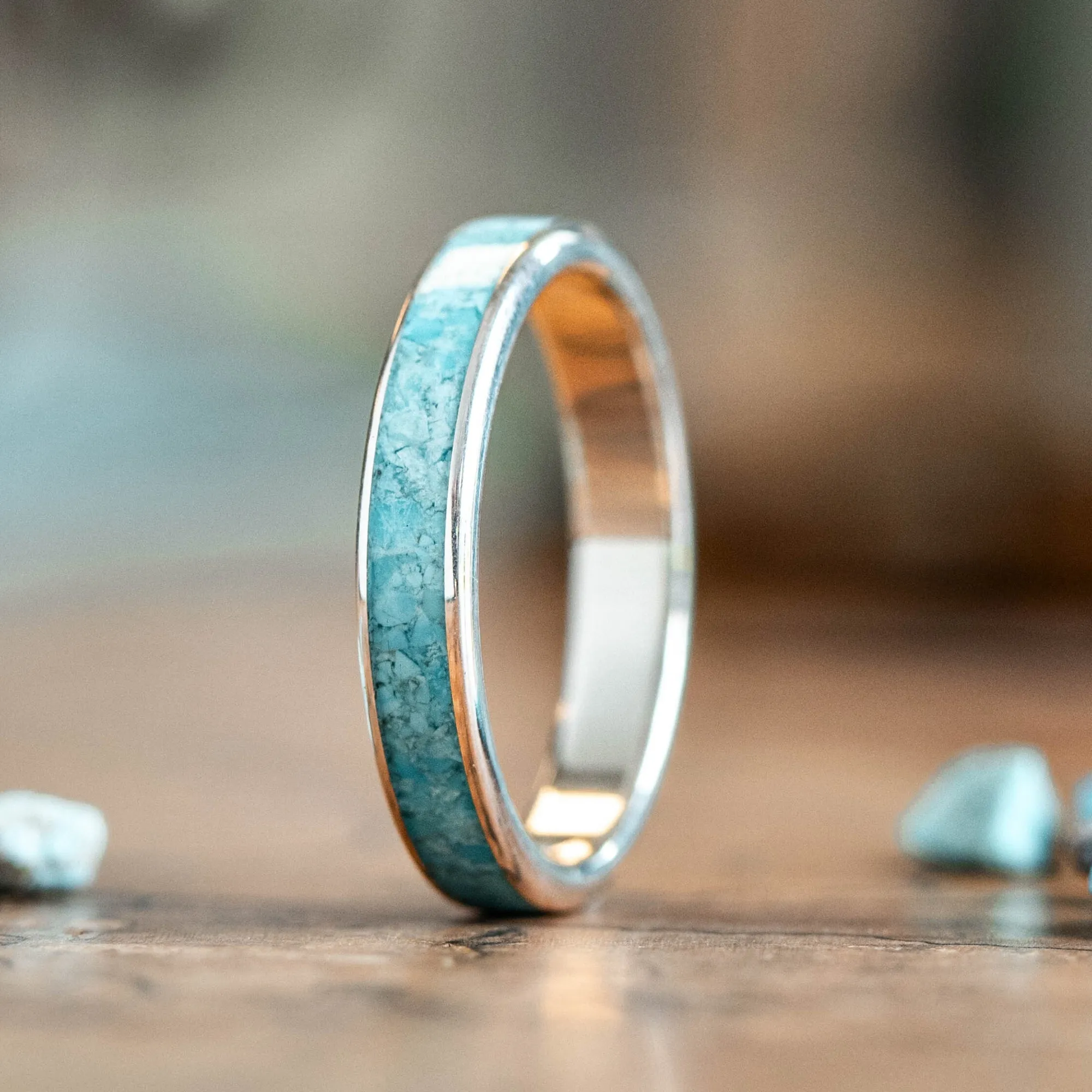 The O'Keeffe | Women's Silver and Turquoise Ring