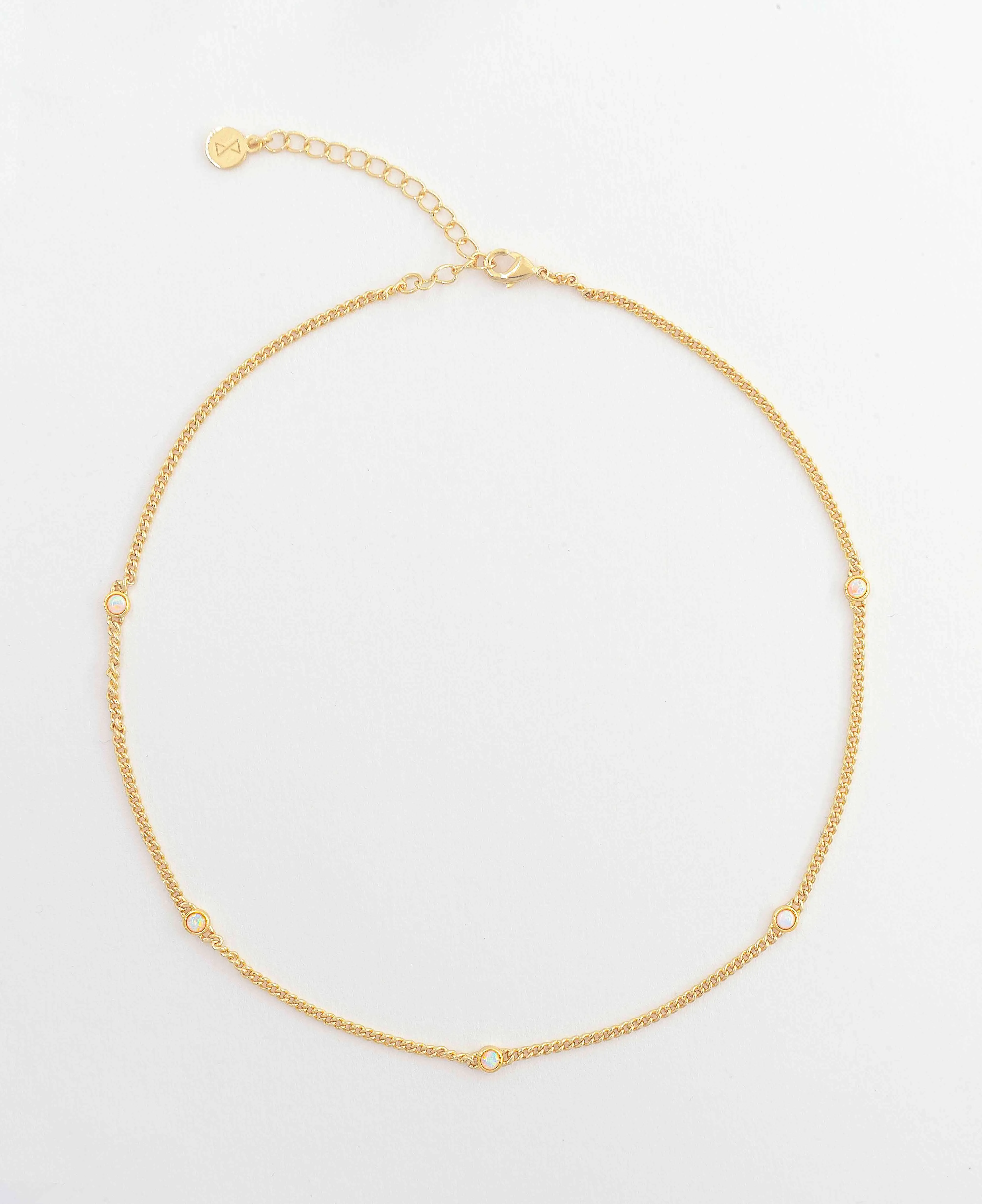 Thea Opal Gold Necklace