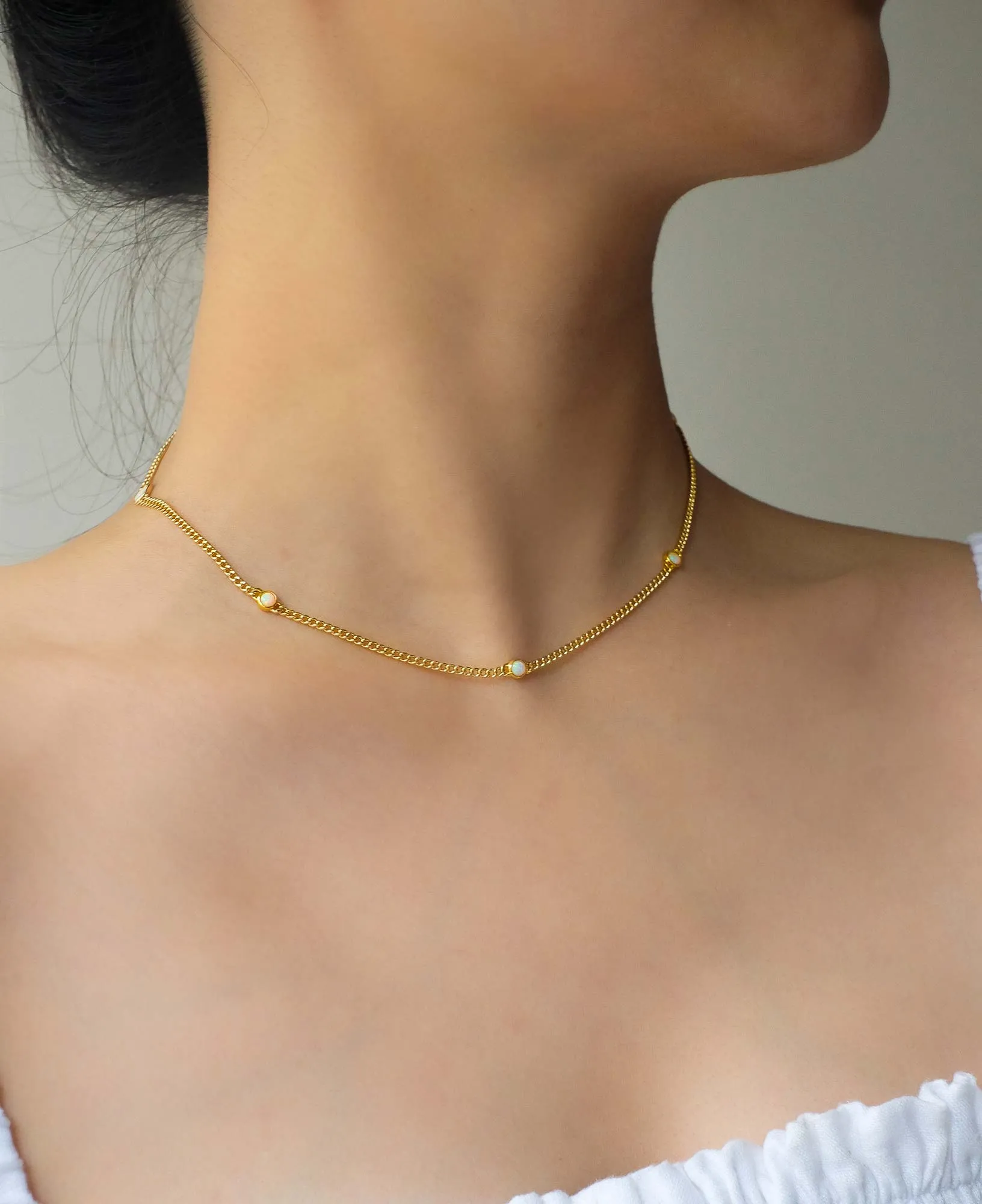 Thea Opal Gold Necklace