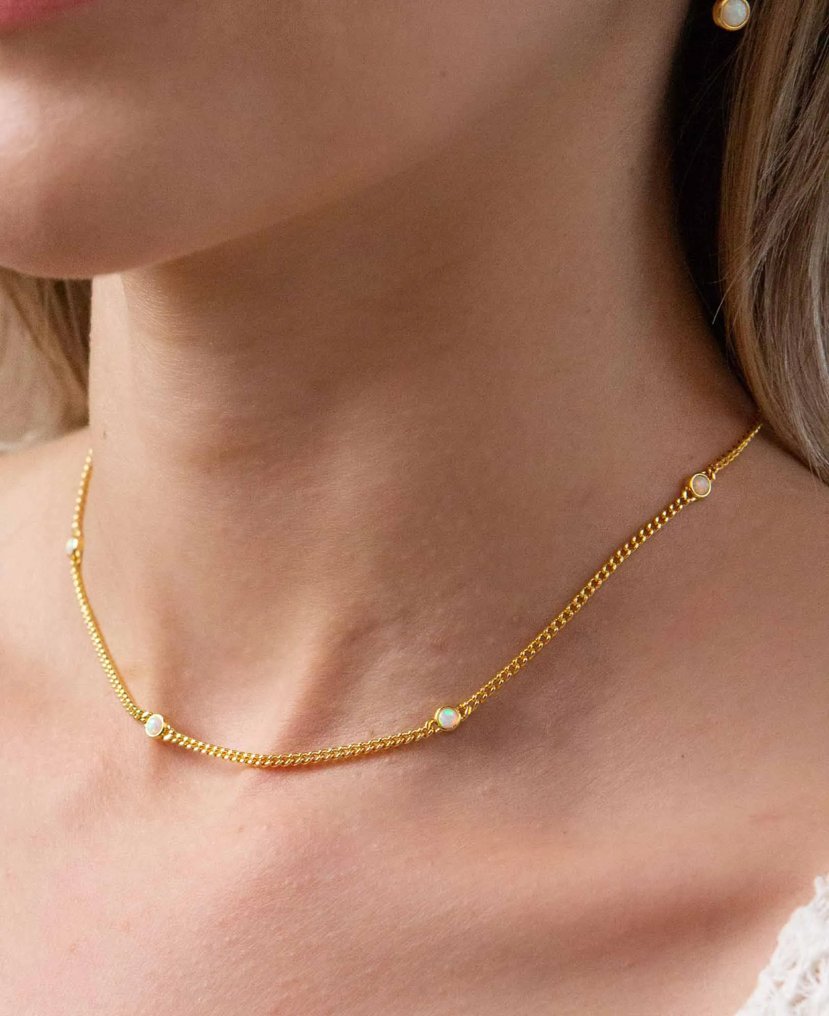 Thea Opal Gold Necklace