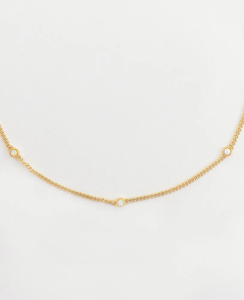 Thea Opal Gold Necklace