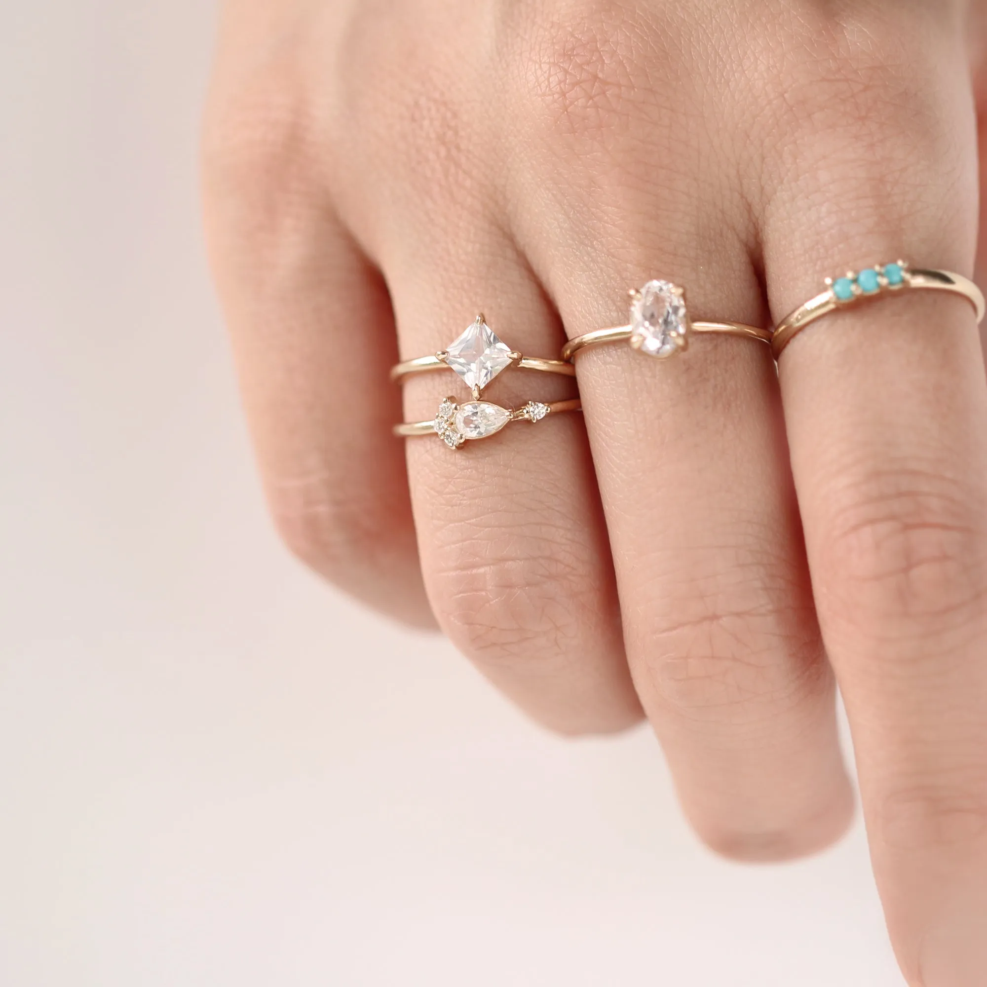 Three Turquoise Ring