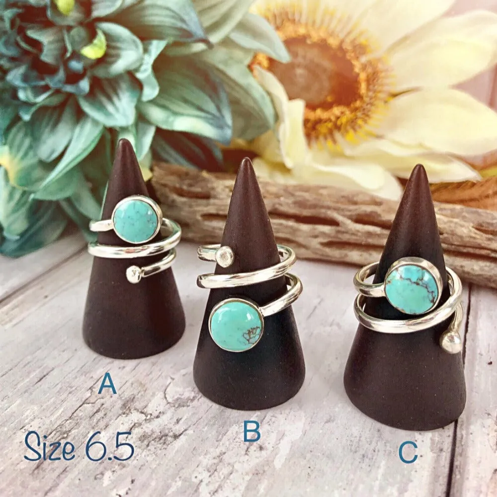 Tidal Wave (turquoise) Ring