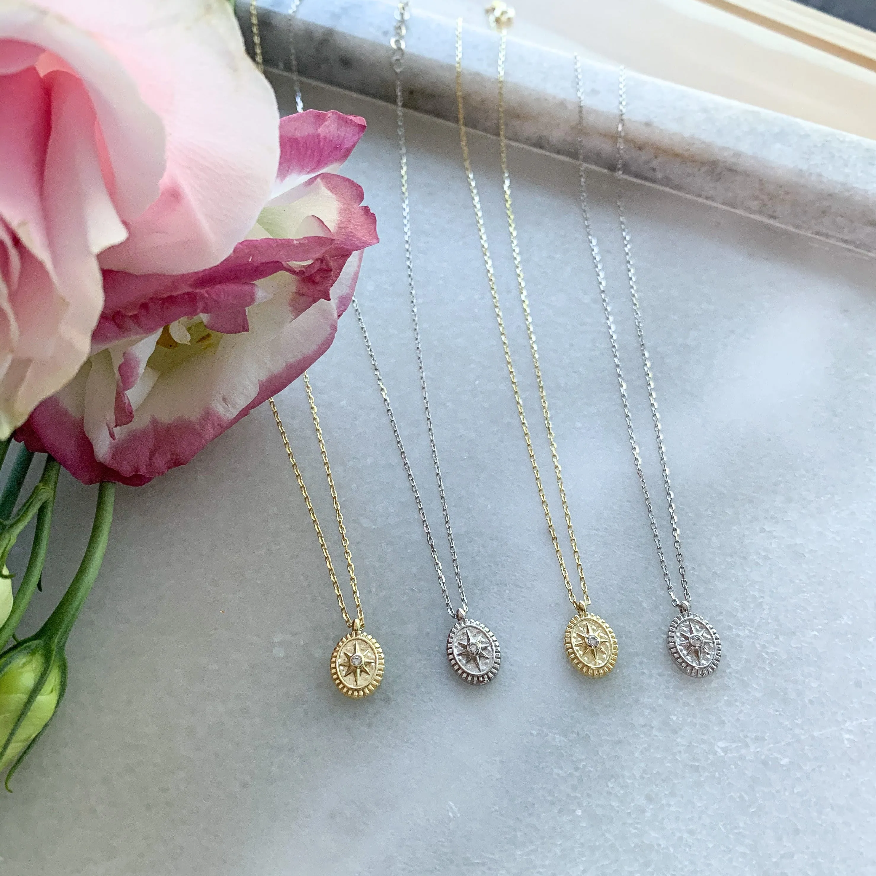 Tiny Compass Necklace