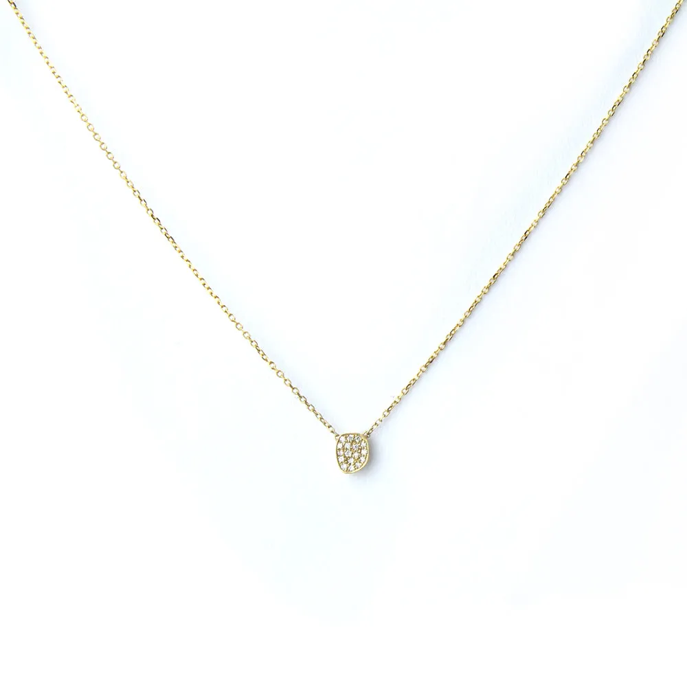 tiny pave totem necklace