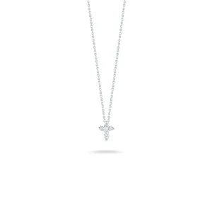 Tiny Treasures 18K White Gold Baby Cross Diamond Necklace