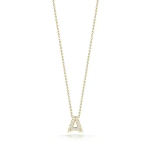 Tiny Treasures 18K Yellow Gold Diamond Love Letter “A” Necklace