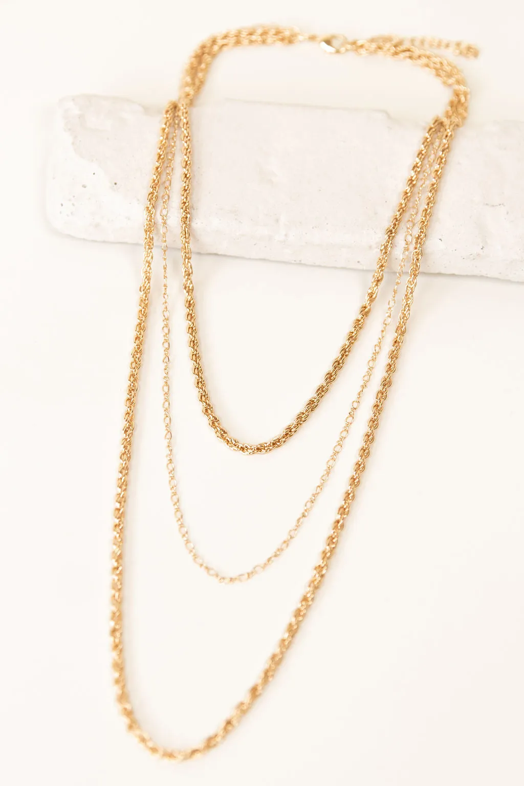 Triple Layered Chain Necklace