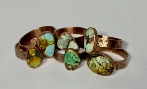 TURQUOISE COPPER NAPKIN RINGS