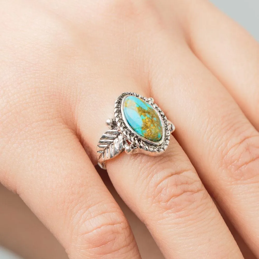 Turquoise Flora Ring