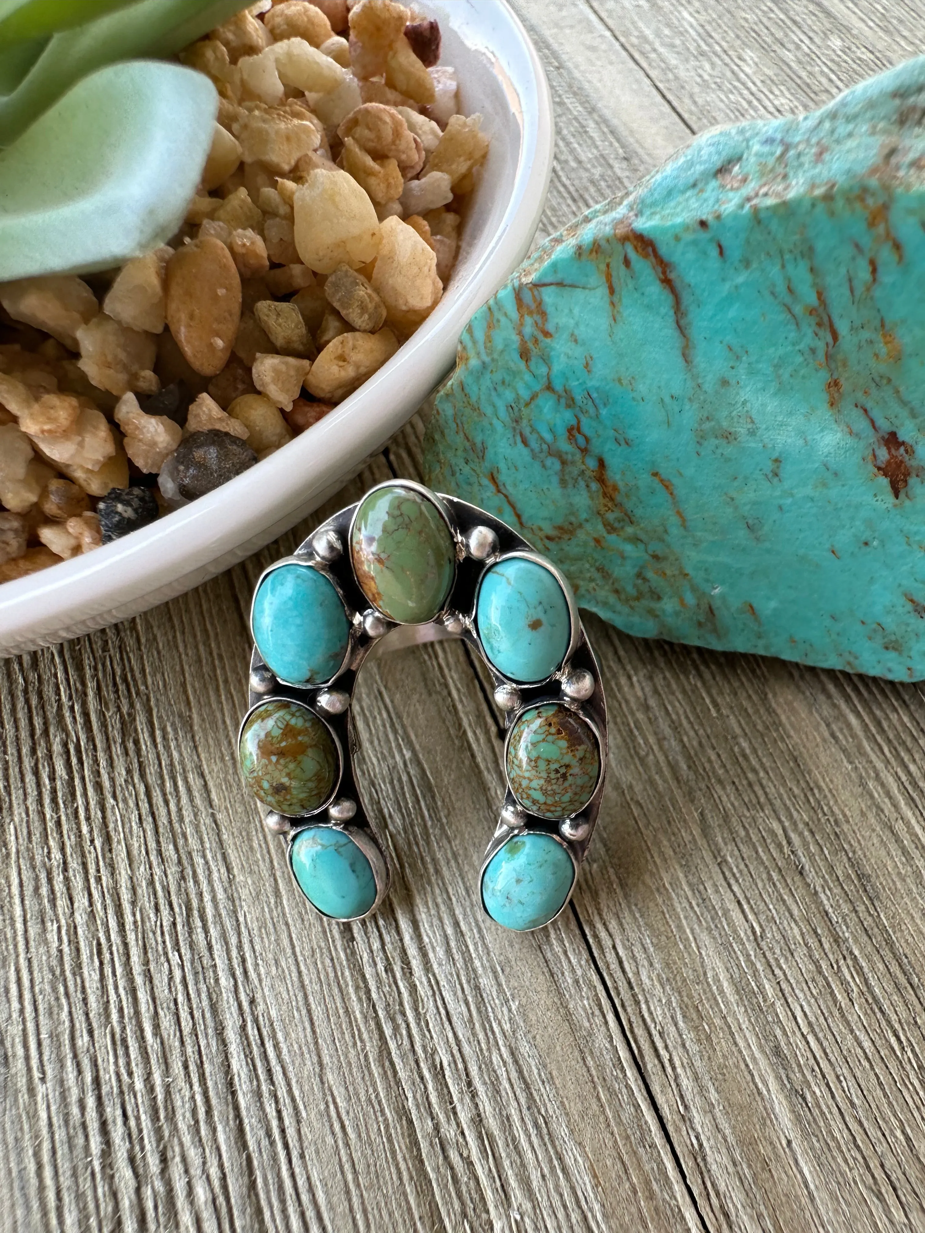 Turquoise Horseshoe Ring