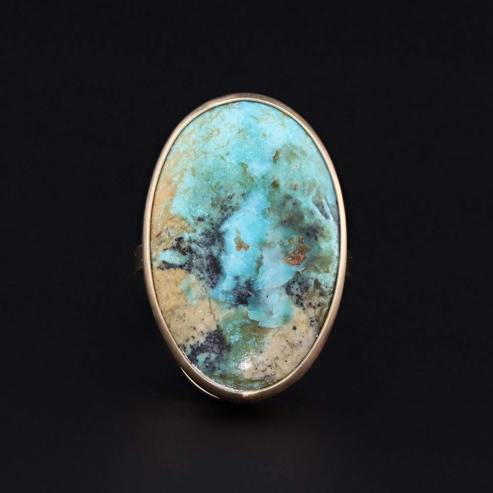 Turquoise Statement Ring | 14k Gold Ring