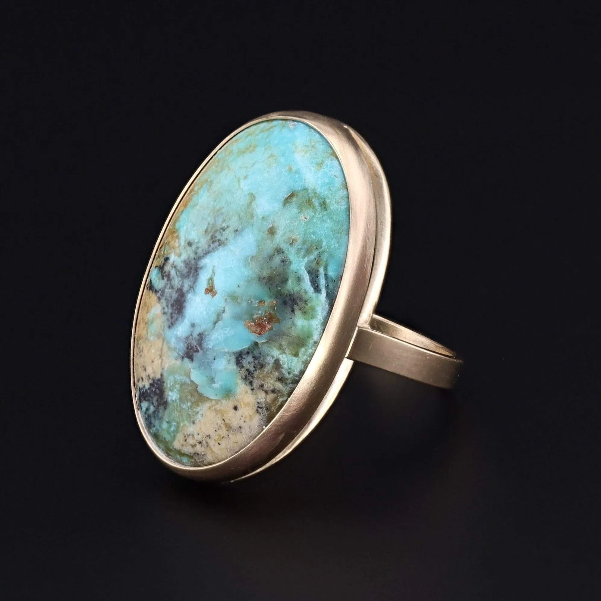 Turquoise Statement Ring | 14k Gold Ring
