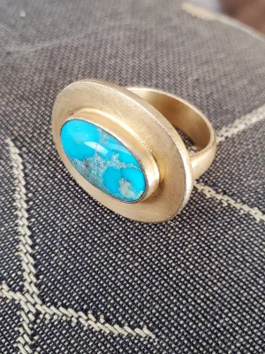 Turquoise Vermeil Ring
