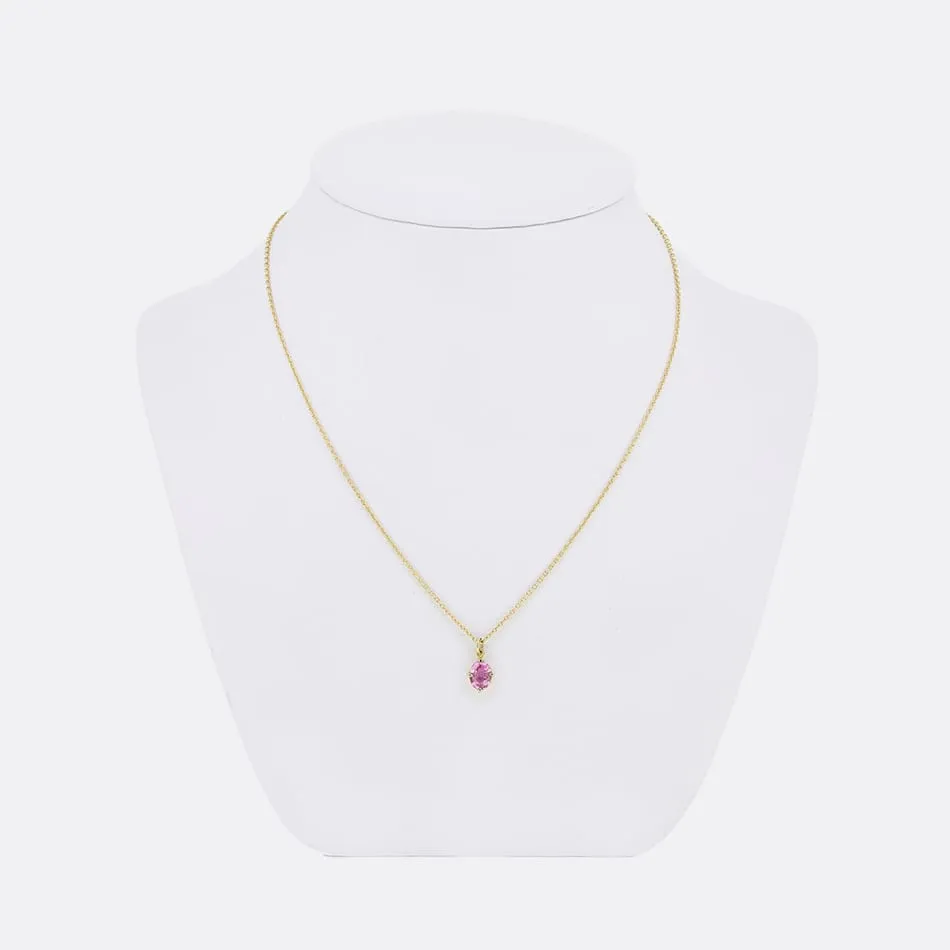 TVJ 0.50 Carat Pink Sapphire Pendant