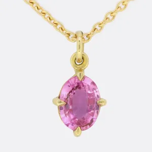 TVJ 0.50 Carat Pink Sapphire Pendant